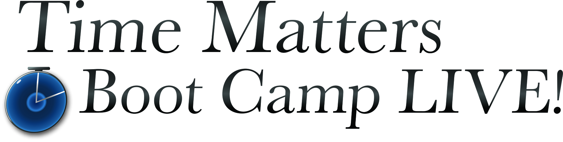 Time Matters Boot Camp Live Event Logo