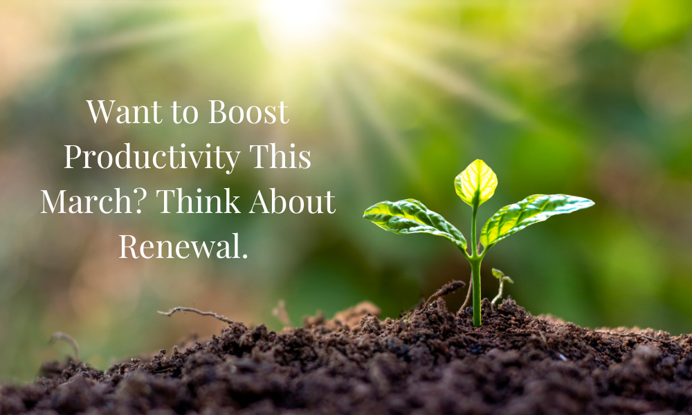 Want to Boost Productivity This March? Think About Renewal.